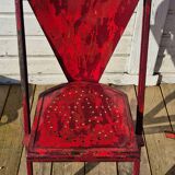 Set of 5 François Caruelle metal chairs