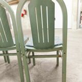 3 Baumann Argos chairs green 1990