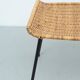 Gian Franco Legler attributed rattan stool, 1950s