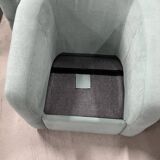 Fauteuil cabriolet en tissu vert menthe