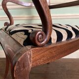 Pair of English mahogany armchairs