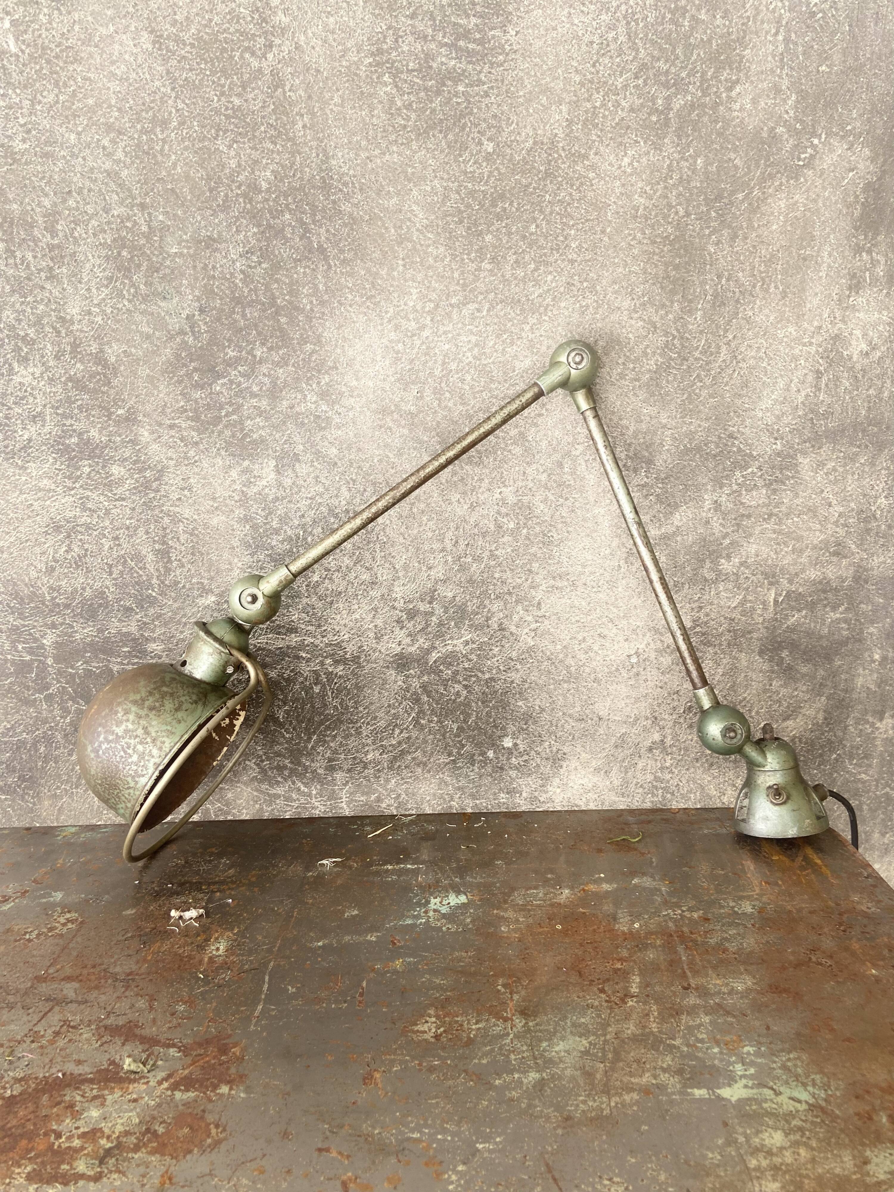 Jielde patinated lamp 1950
