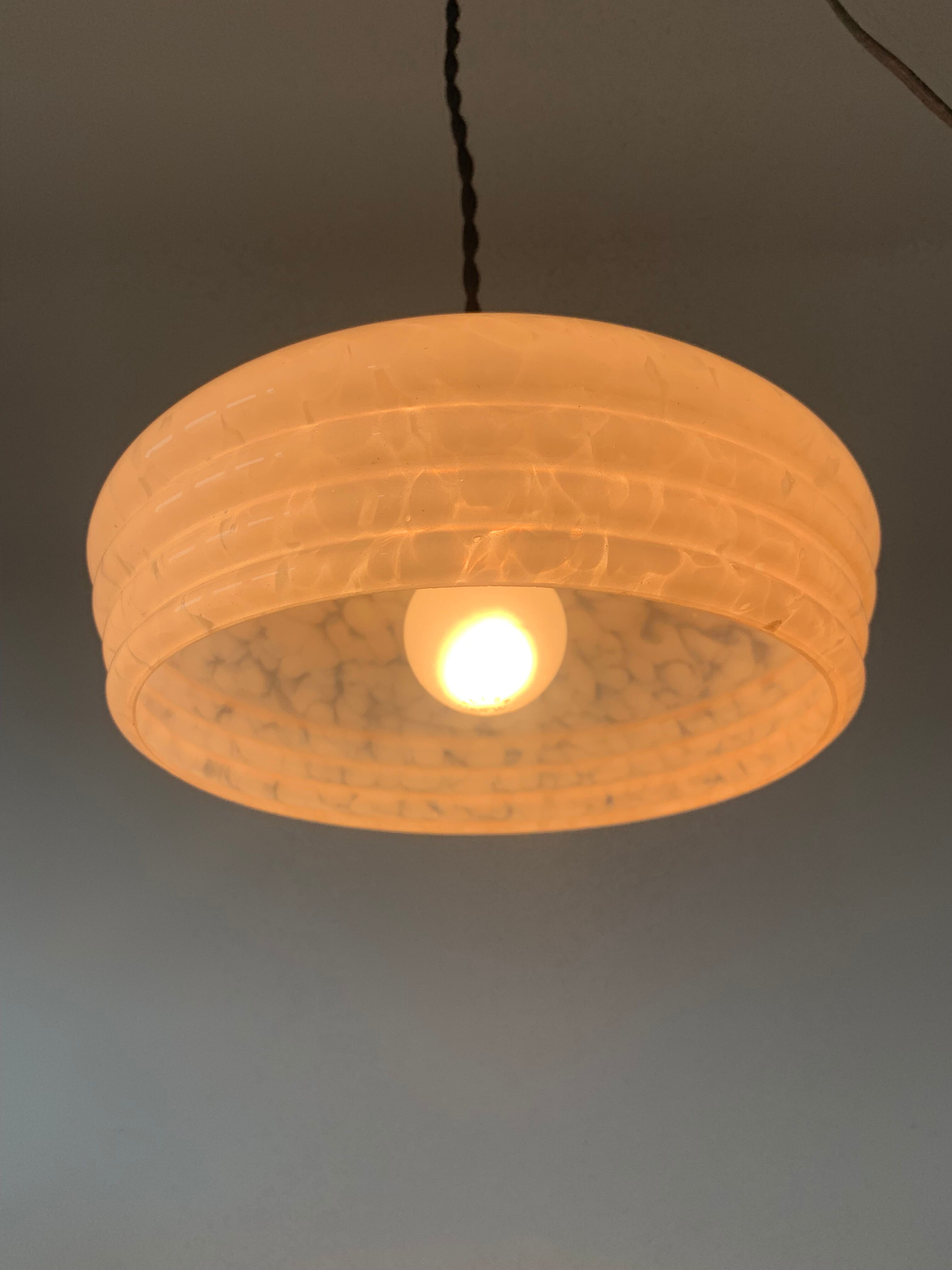 Pink Clichy glass pendant lamp
