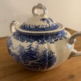 Villeroy and Boch Burgenland blue and white sugar and milk pots