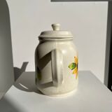 Vintage sunflower teapot Sarreguemines model Farandole H:20cm