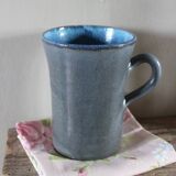 Blue grey mug artisan pottery