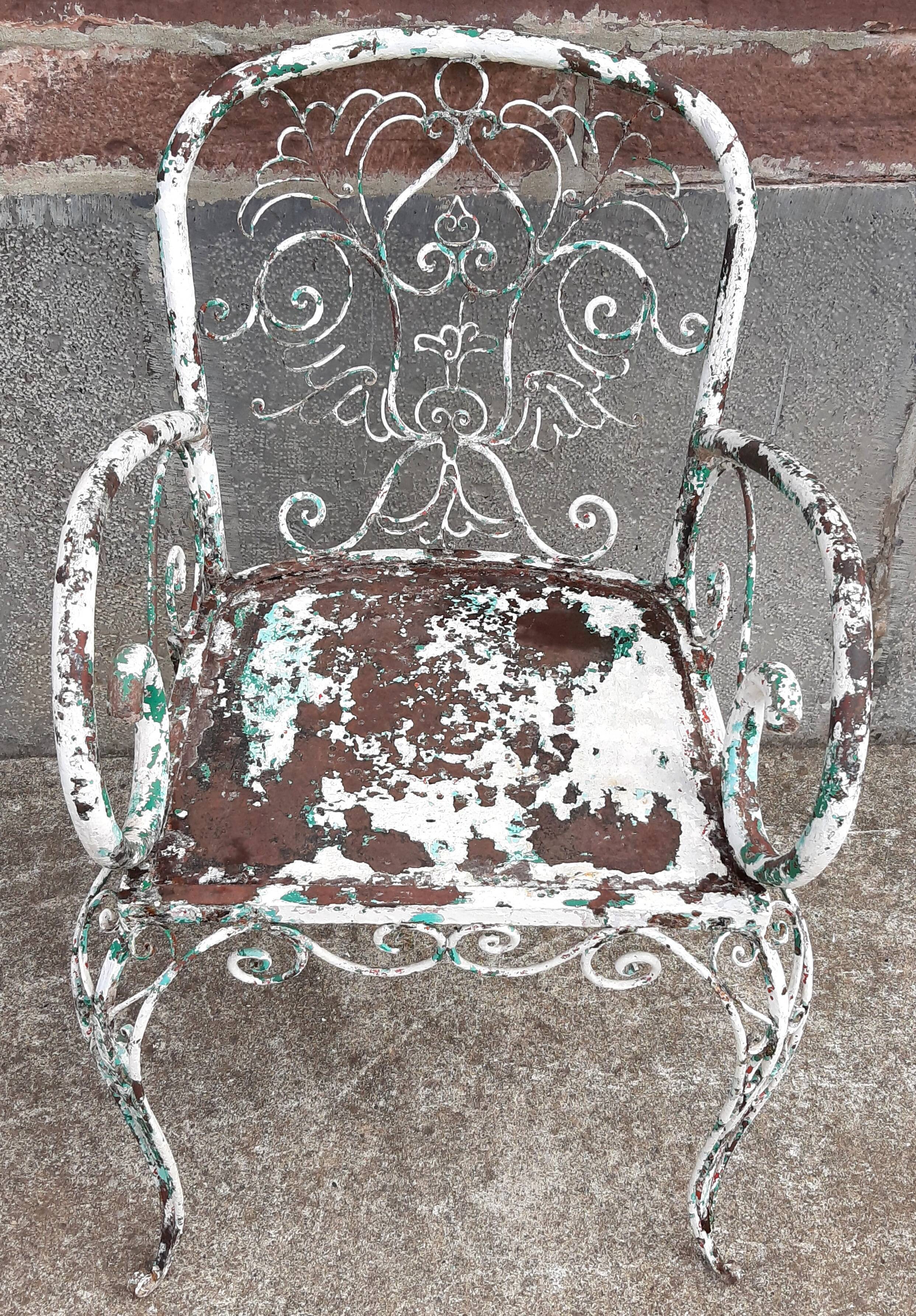 Fauteuil en fer forgé