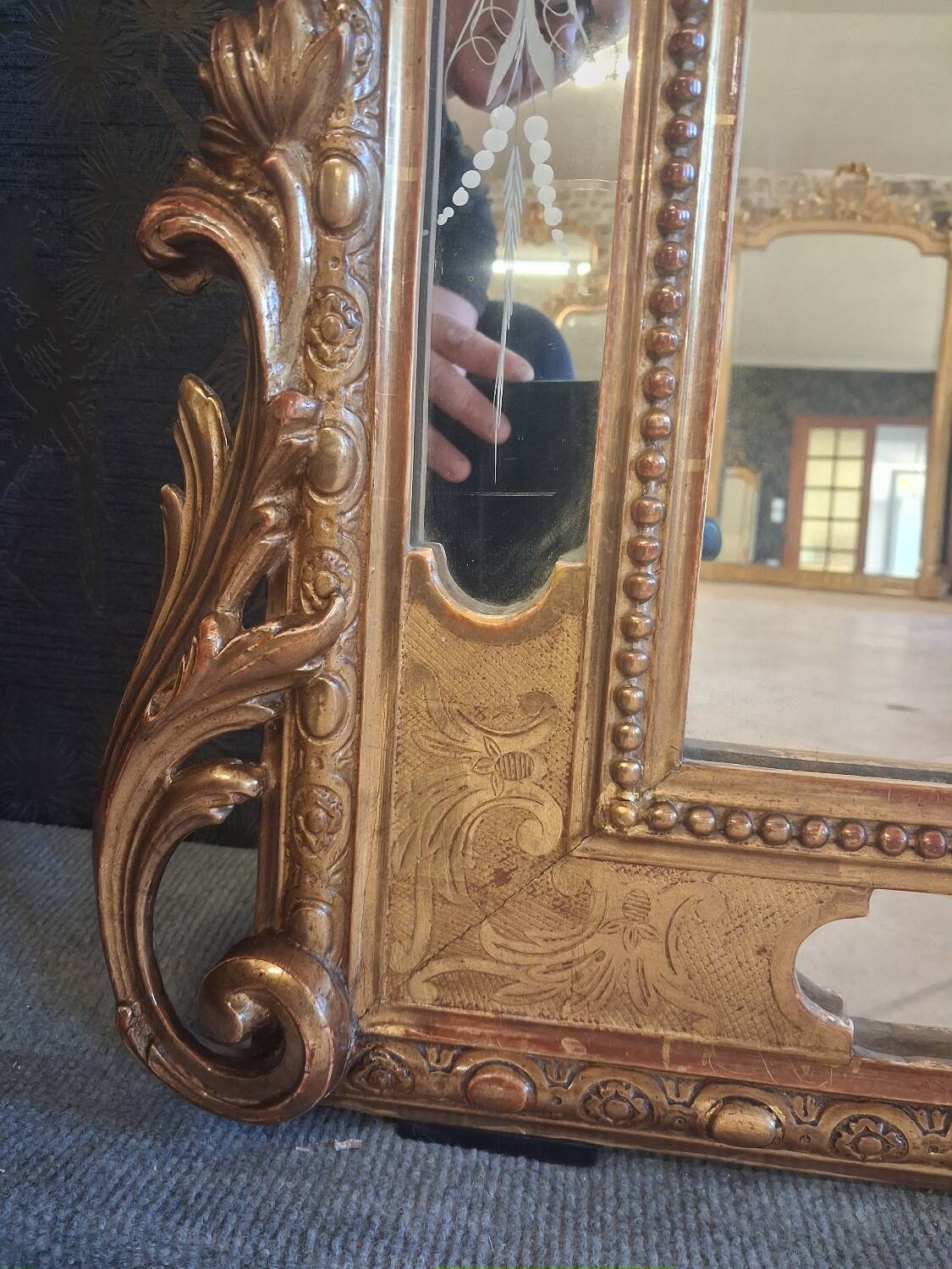 19th century Parecloses mirror 167 x 99