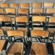 Set of 25 old Mullca school chairs model 510.
