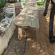 Table set, stools and benches