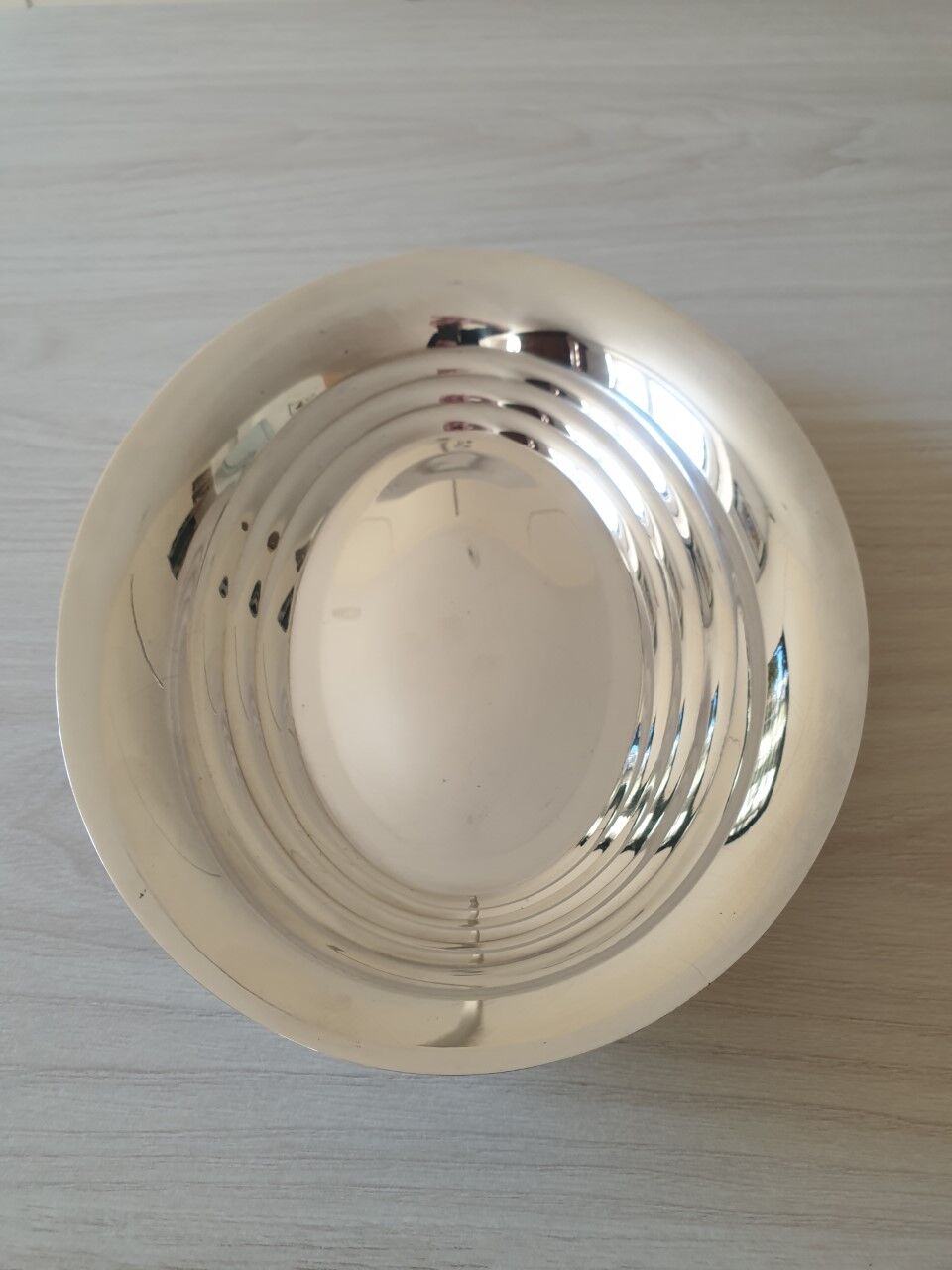 Silver metal vegetable dish