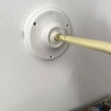 White opaline globe wall lamp