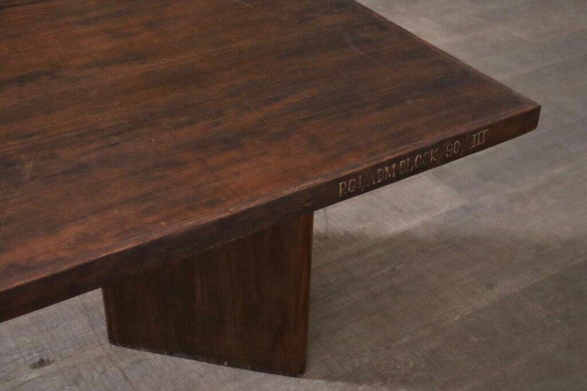 Pierre Jeanneret large library table PJ-TAT-08-A, Chandigarh, 1955-1956