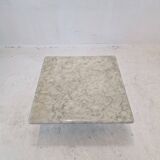 Italian Carrara Marble Coffee Table, 1980s