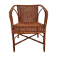 Vintage 50s osier and bamboo armchair