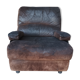 Fauteuil en cuir et métal chrome