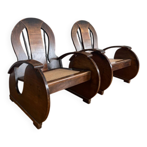 paire de fauteuils art