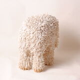 Wooden sheep bench