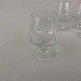 Set of 6 glasses of digestive cognac aperitif in crystal or glass size