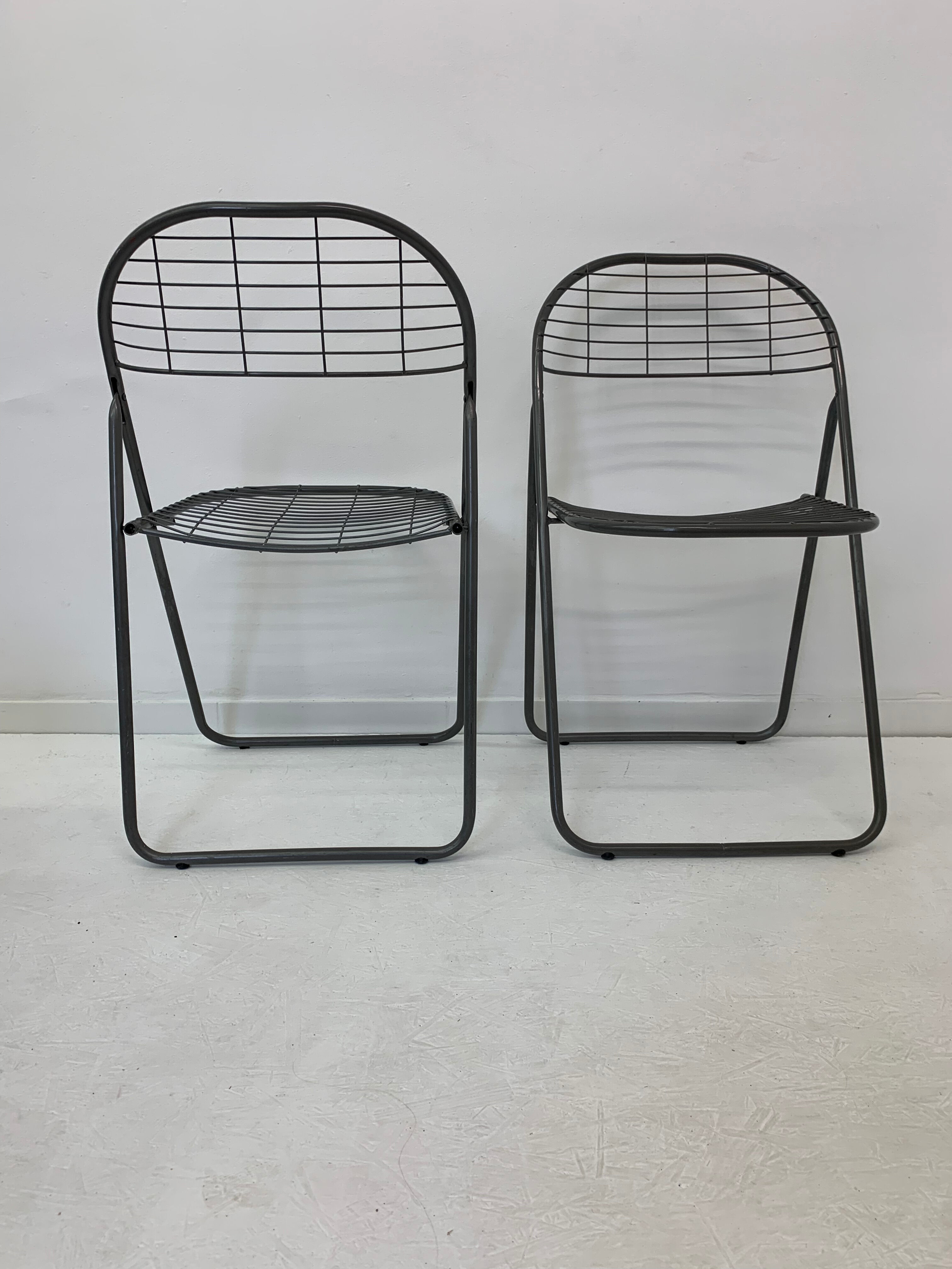 Ensemble de 2 chaises métalliques post-modernes par Niels Gammelgaard pour Ikea, années 1980