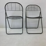 Set of 2 post modern wire chairs by Niels Gammelgaard for Ikea , 1980's