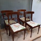 Series of 4 mahogany chairs