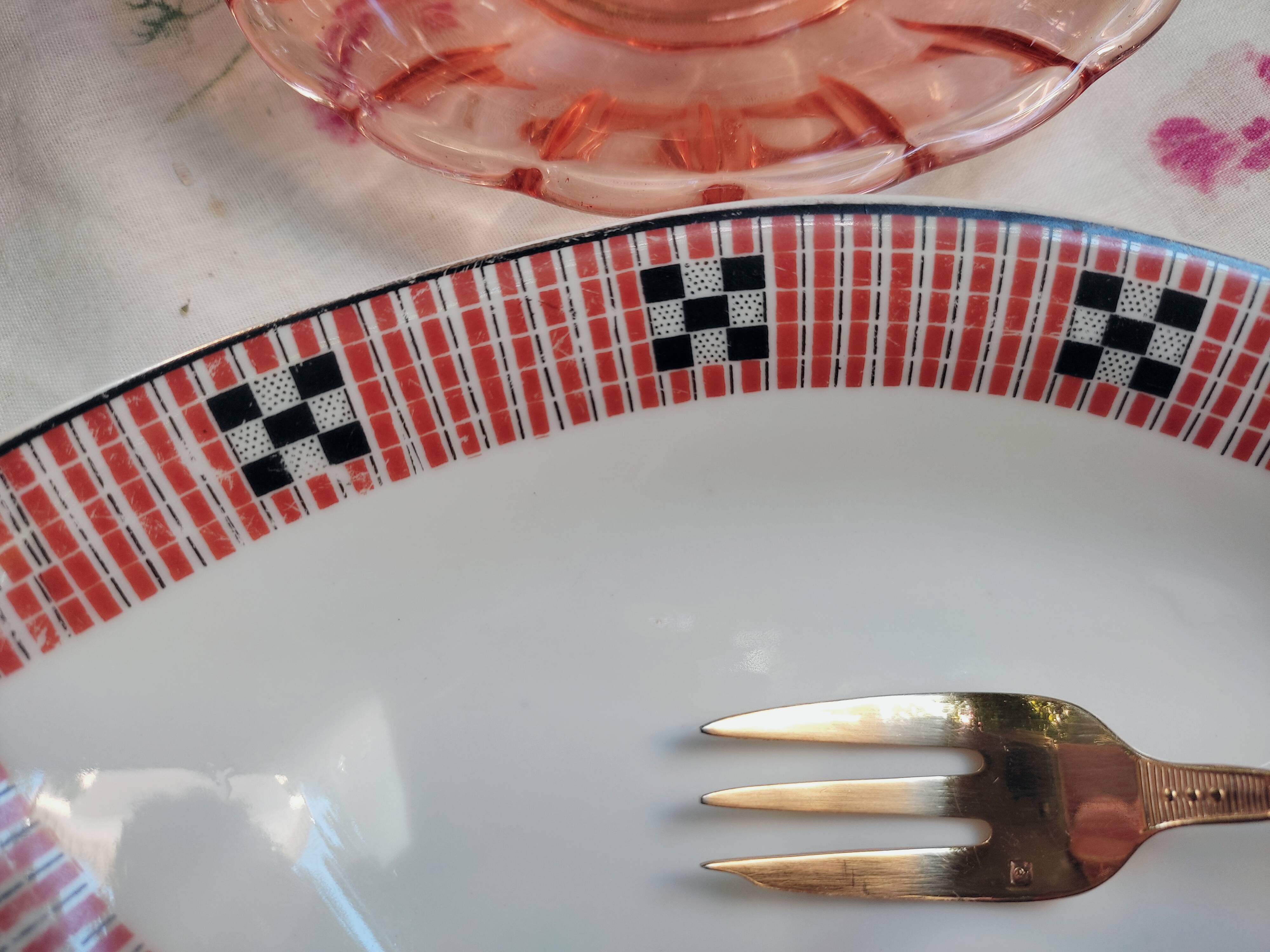 2 raviers in porcelain art deco