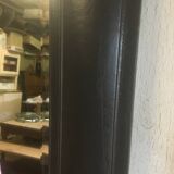 Beveled leather mirror 90x70