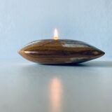 Heart candle holder in onyx