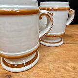 Set of 3 XL mugs in white faience
