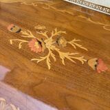60s marquetry rolling bar trolley