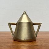 Metal Art Deco teapot, sugar bowl, milk jug, 1960s, set of 3