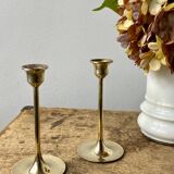 Vintage brass candle holders