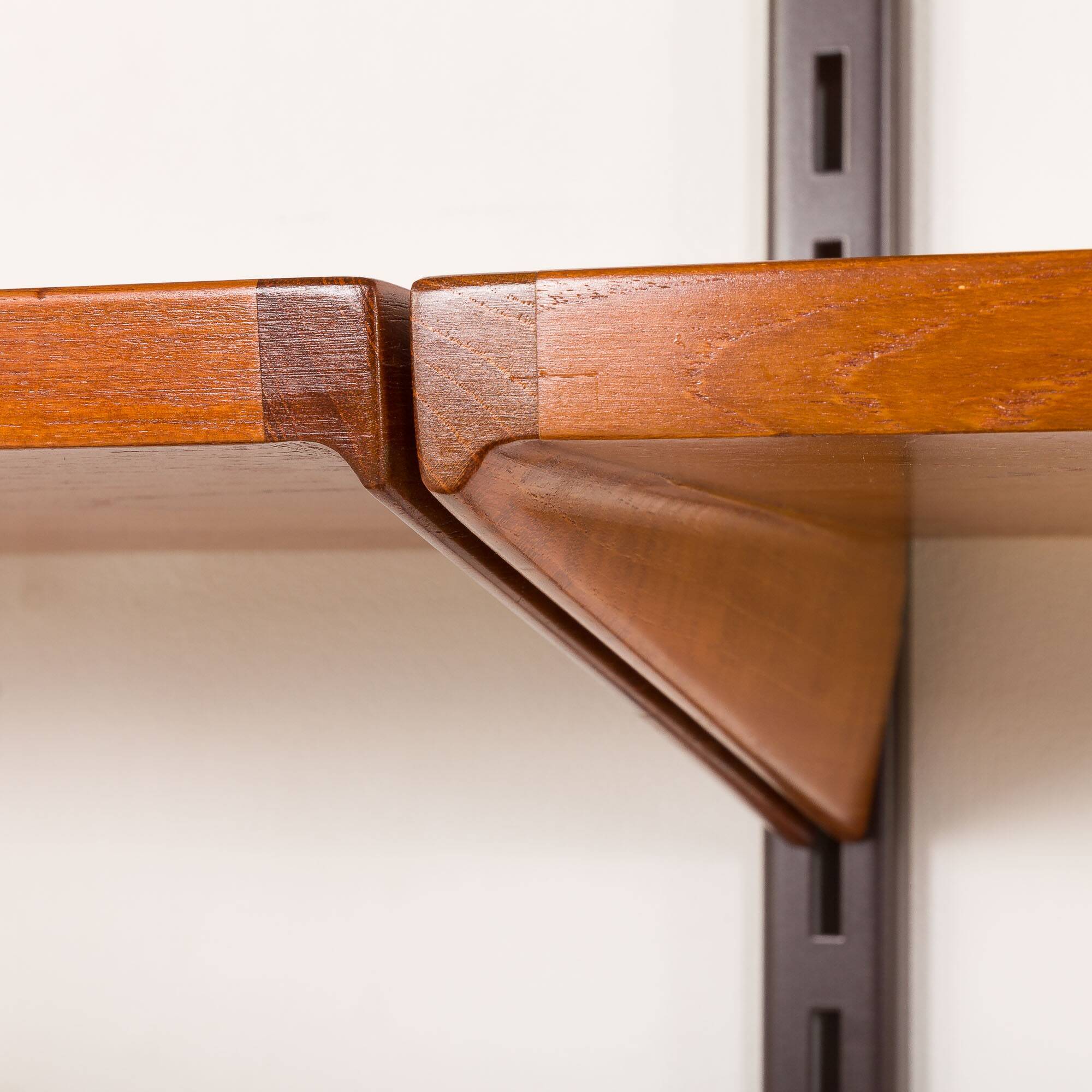 Kai Kristiansen home office shelving unit in teak for FM Mobler, 1960s