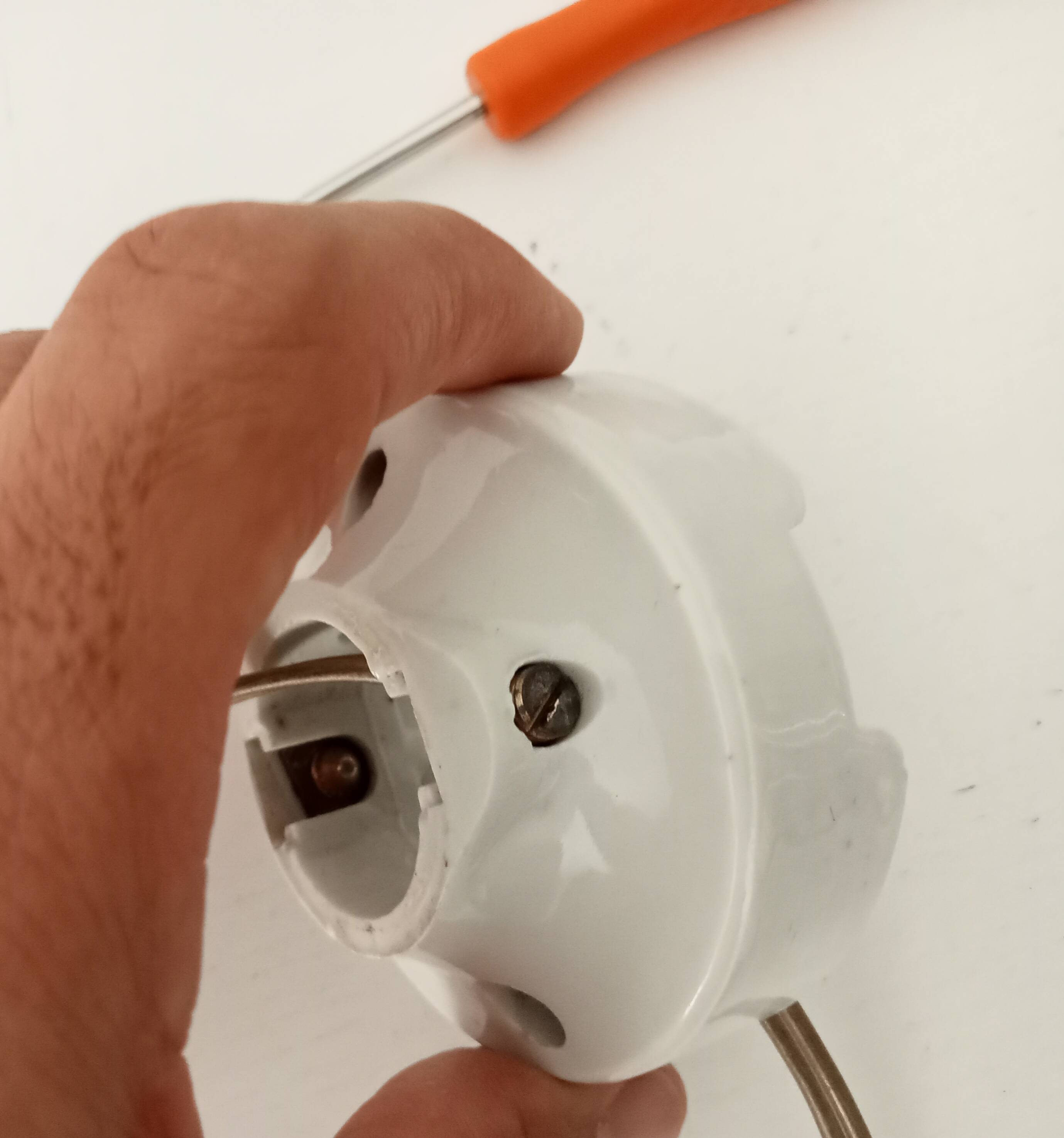 Pair of antique industrial porcelain wall lights