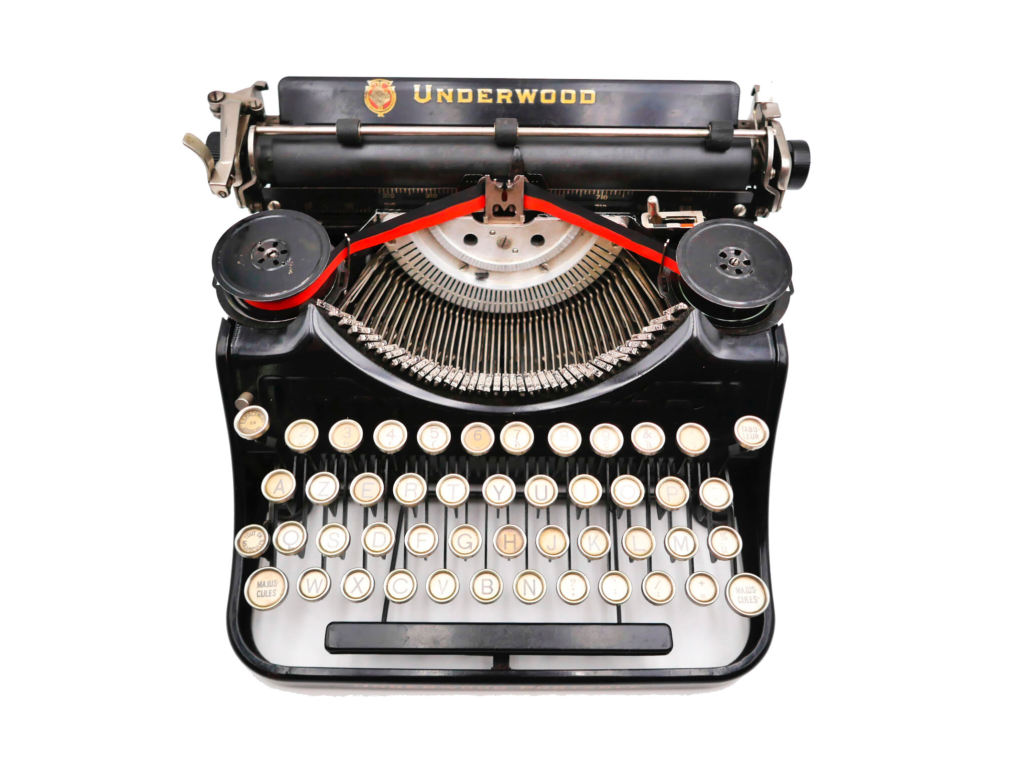 Typewriter underwood 4 bank revised new black ribbon 1933