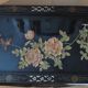 Table basse japonaise décor floral et oiseaux/vintage