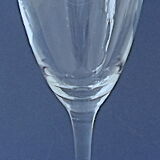 Suite of six crystal champagne flutes