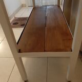 Industrial console iron and exotic wood