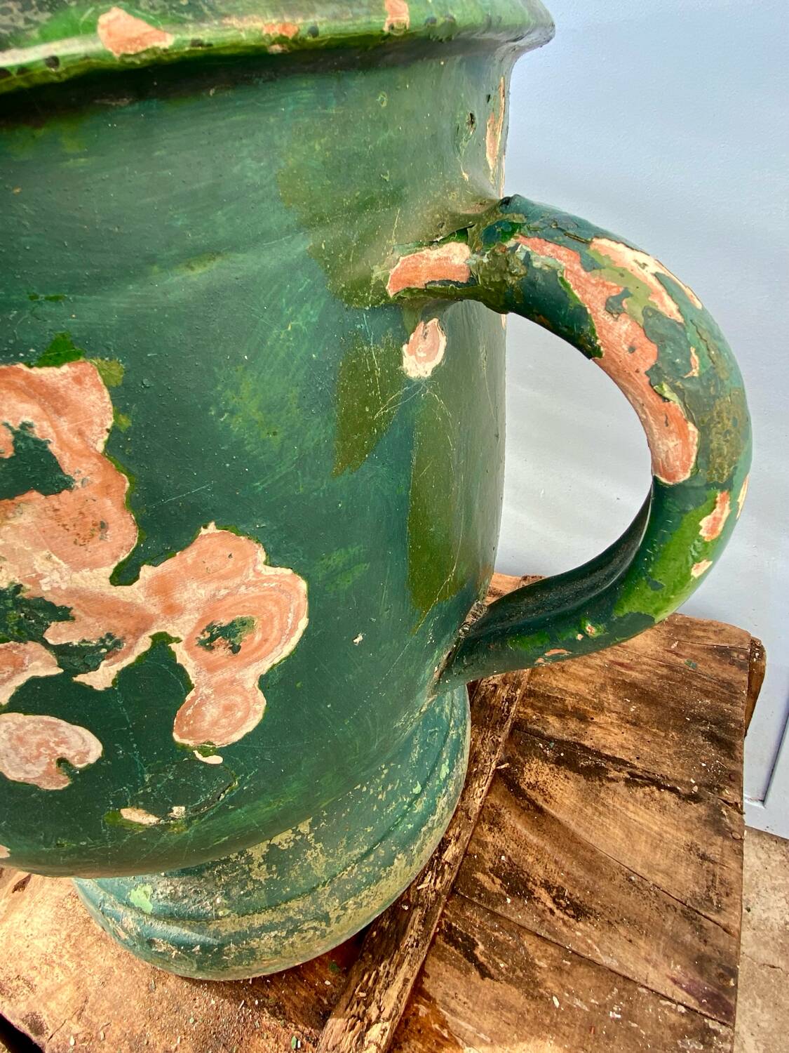 Varnished terracotta jar