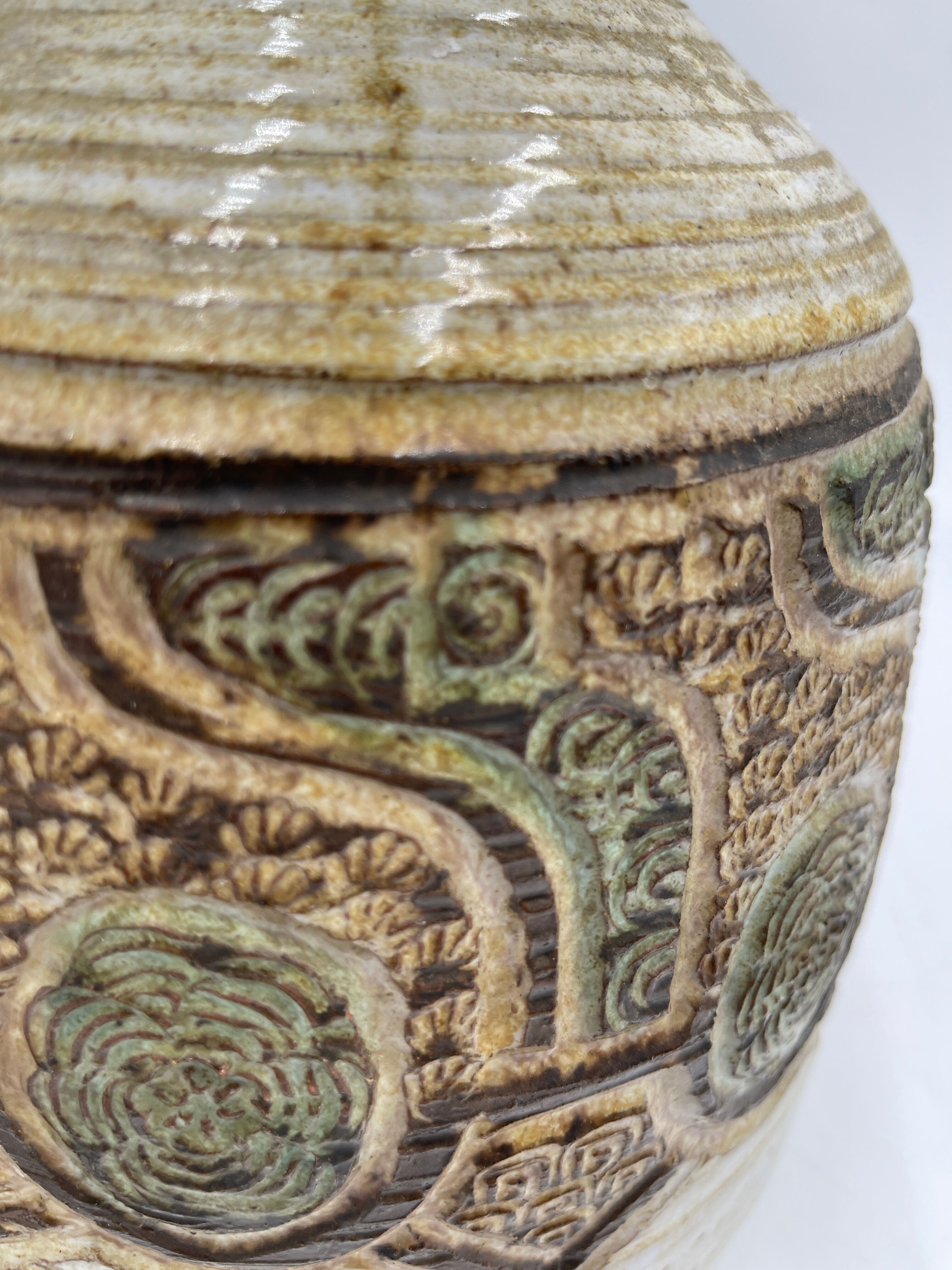 Marcel Giraud lamp foot in Vallauris vintage ceramic