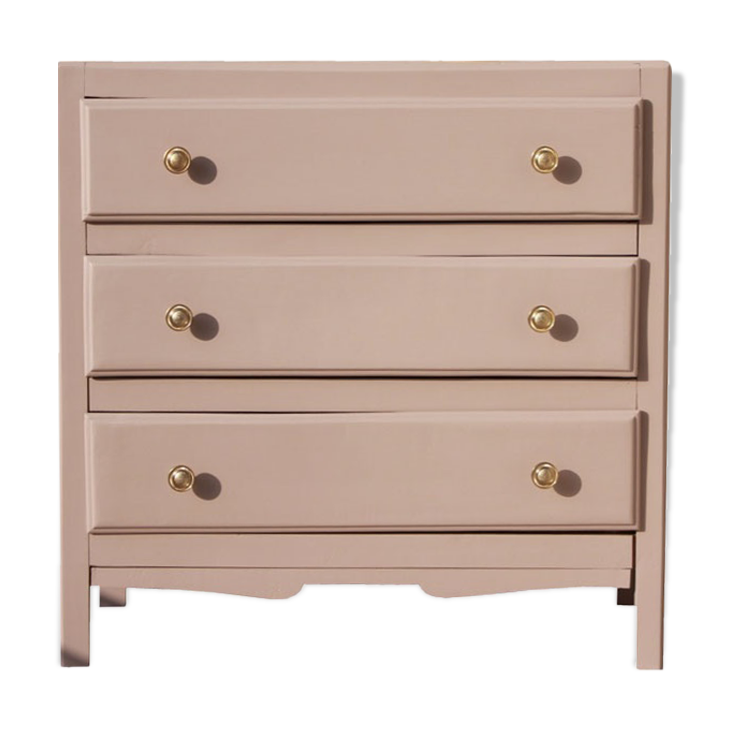 Small old chest drawers pink powder