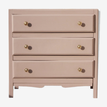 Small old chest drawers pink powder