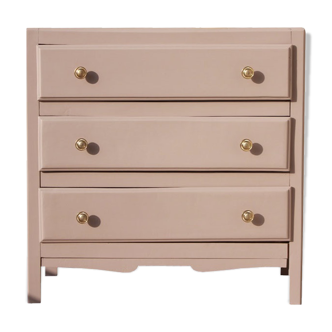 Commode ancienne rose poudré