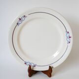 Plat en terre de fer Salins Charbonnier modèle Rrégastel début XXème