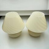 Lampes de table champignon Vetri Venini Murano