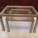Aluminium and glass nesting tables