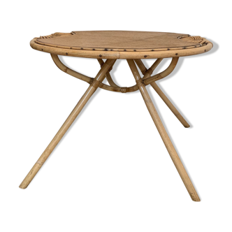 Rattan table years 60