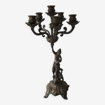 Old Bronze 6-Light Candelabra