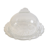 Glass cheese platter and bell